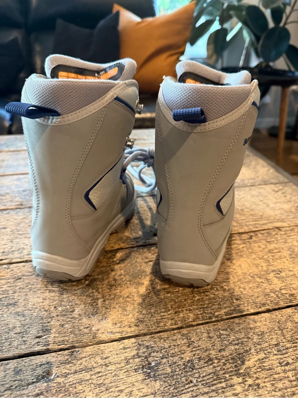 Worn twice! Burton Kids Light Gray Snow Boots